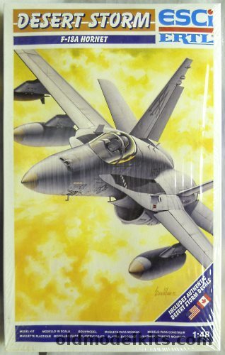 ESCI 1/48 McDonnell Douglas F-18A Hornet Desert Storm (F/A-18) - US Navy / Canada RCAF, 4097 plastic model kit